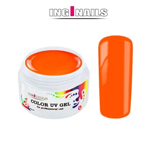 Farebný UV Gél 5g Inginails - Neon Orange
