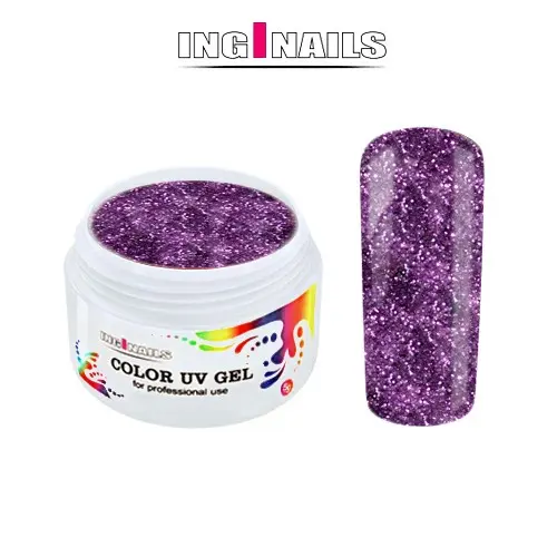 Purple Glitter - 5g Farebný UV Gél Inginails