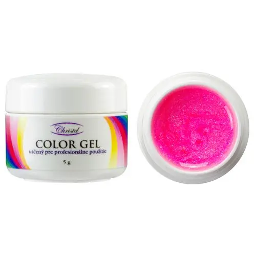 Farebný UV gél na nechty 5g - Pastel Pink Glitter 