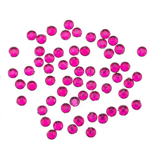 Cyklámenovo ružové ozdoby na nechty, 1,5mm - guľaté kamienky v sáčku, 90ks