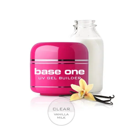 UV stavebný gél na nechty Silcare Base One Gel – Clear Vanilla Milk, 5g