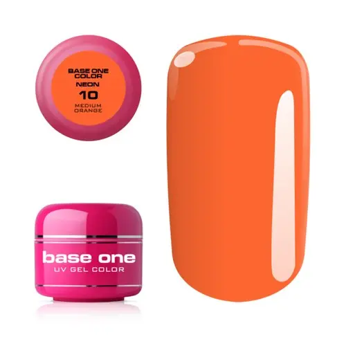 UV Gel na nechty Silcare Base One Neon - Medium Orange 10, 5g