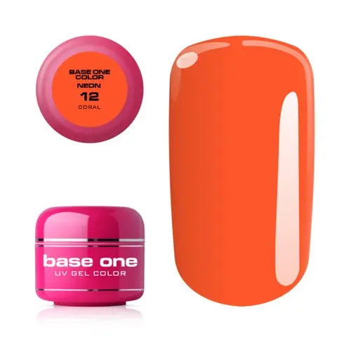UV Gel na nechty Silcare Base One Neon - Coral 12, 5g