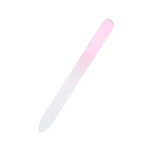 Sklenený pilník na nechty - ružový, malý