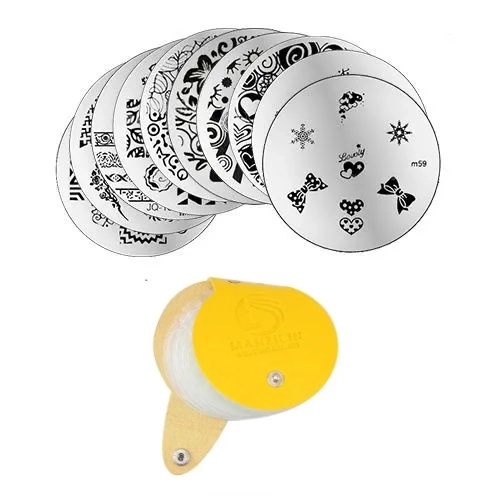 Sada 10ks pečiatkovacích doštičiek a puzdra na doštičky