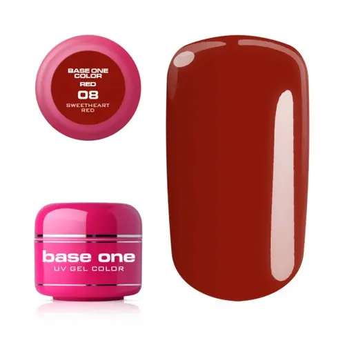 UV Gel na nechty Silcare Base One Color RED - Sweetheart Red 08, 5g