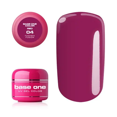 UV Gel na nechty Silcare Base One Color RED - Fushia Fusion 04, 5g