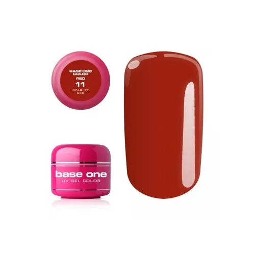 UV Gel na nechty Silcare Base One Color RED - Scarlet Red 11, 5g