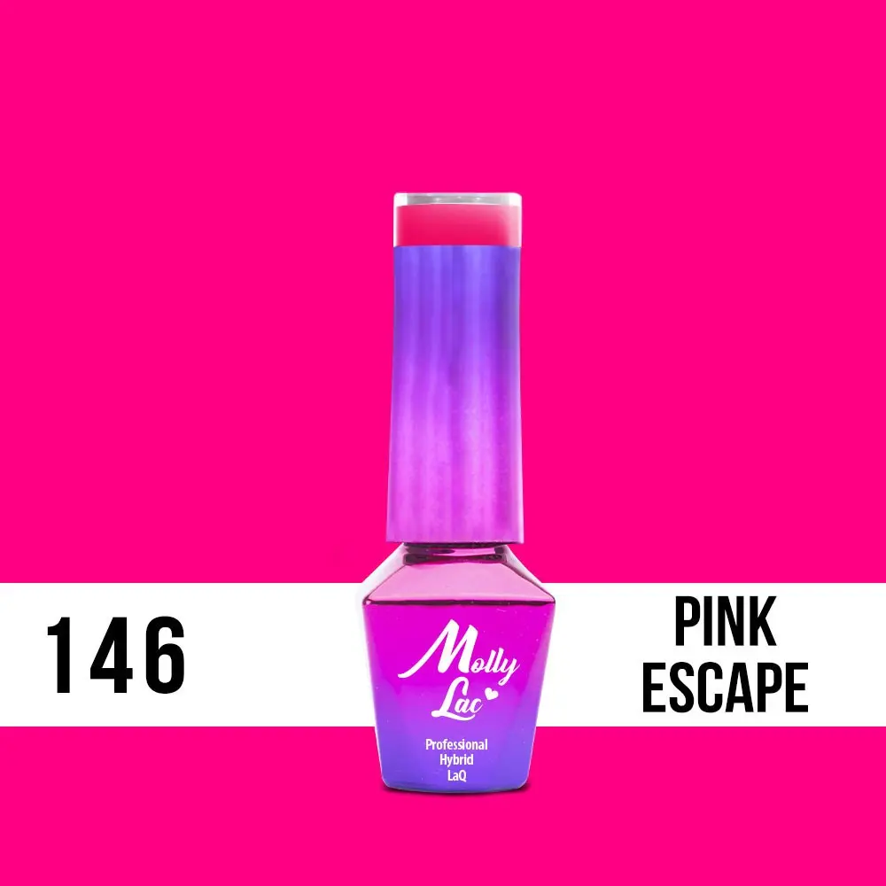 MOLLY LAC UV/LED gél lak Flamingo - Pink Escape 146, 5ml