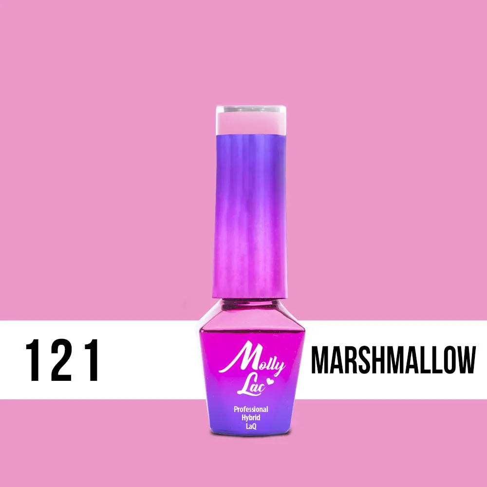 MOLLY LAC UV/LED gél lak Yoghurt - Marshmallow 121, 5ml