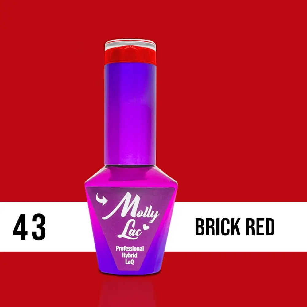 MOLLY LAC UV/LED gél lak Elite Women - Brick Red 43, 10ml