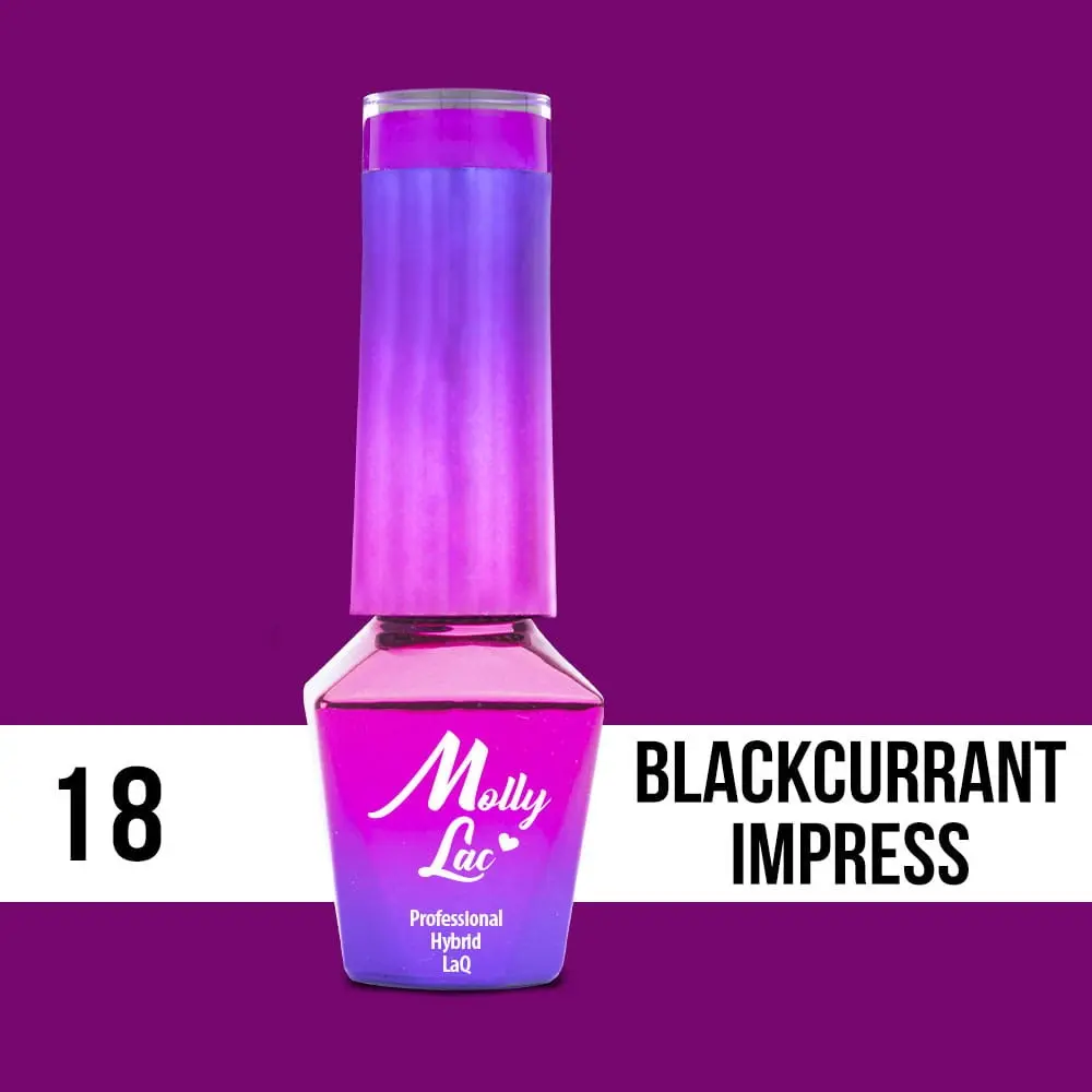 MOLLY LAC UV/LED gél lak Cocktails and Drinks - Blackcurrant Impress 18, 5ml