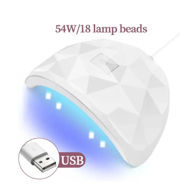 LED lampa na gélové nechty s USB káblom, biela -54W
