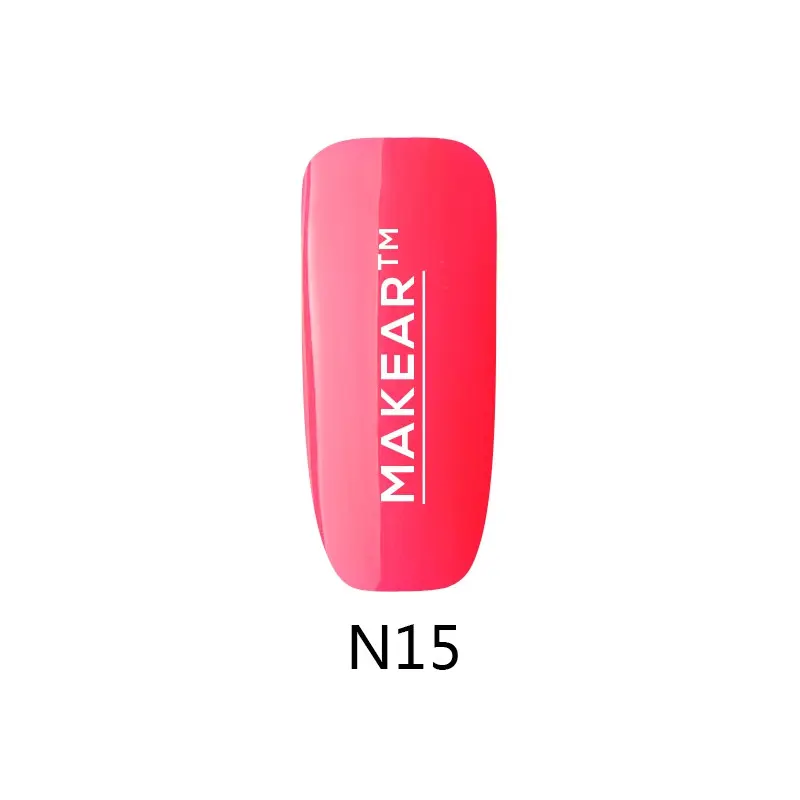 Makear Farebný gél lak - Neon bright  pink - N15, 8ml
