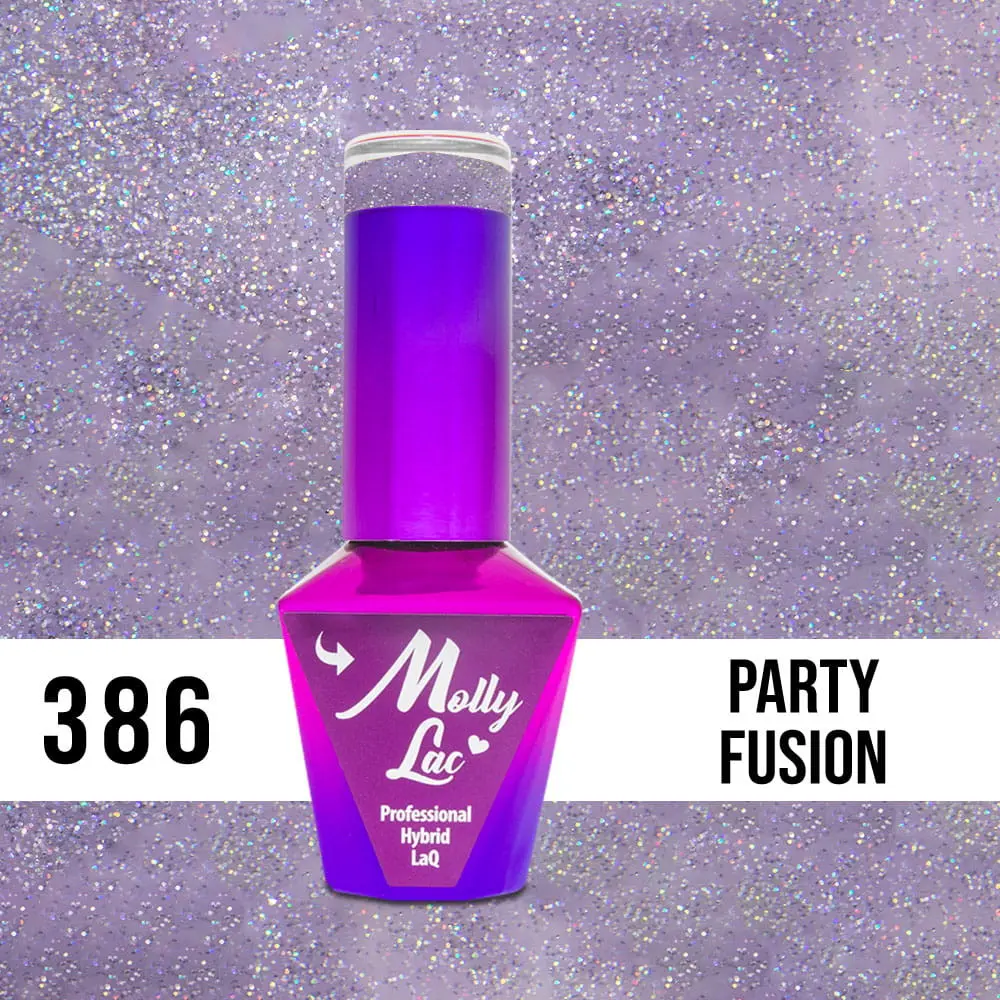 MOLLY LAC UV/LED gél lak Wedding Dream and Champagne  - Party Fusion 386, 10ml