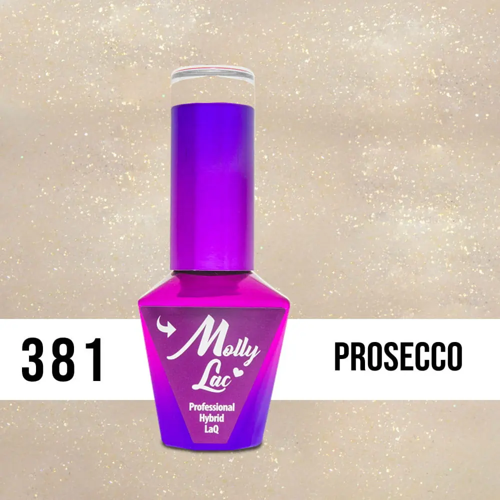 MOLLY LAC UV/LED gél lak Wedding Dream and Champagne  - Prosecco 381, 10ml