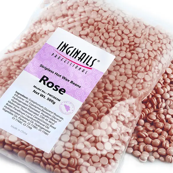 Kozmetický, depilačný vosk - perličky – Rose, 500g