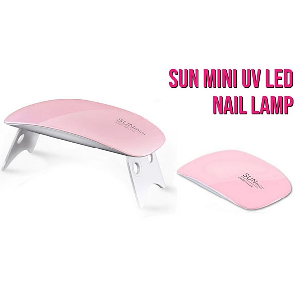 Kombinovaná  LED/UV lampa na gélové nechty, SUN mini - ružová -6W