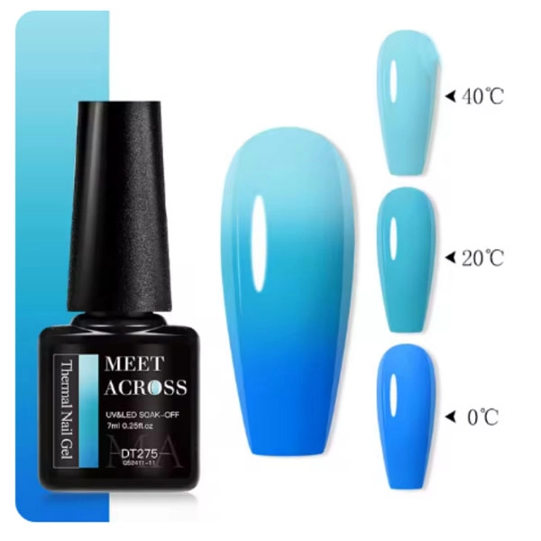 THERMO gél lak - Sky Blue/Pastel Blue DT275, 7 ml