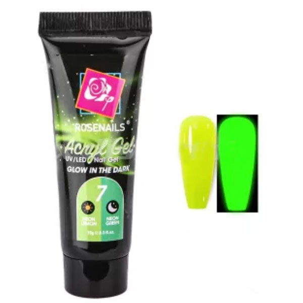 Farebný polygél - Glow in the dark NEON LEMON/NEON GREEN č.7, 15g