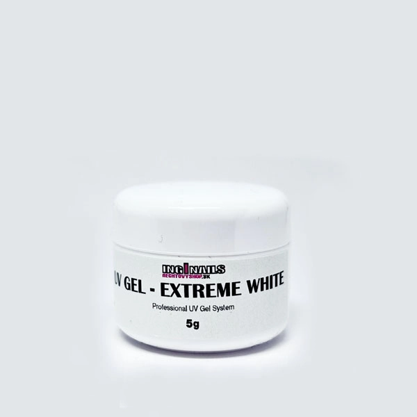 Modelovací UV gél Inginails - Extreme White, 5g