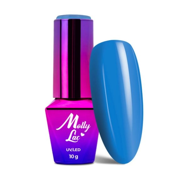 UV/LED Hybridný gél lak MollyLac Cocktails & Drinks - Blue Lagoon č. 13, 10g
