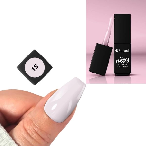 UV/LED gél lak Flexy - 15 Milky Pink, 4,5g