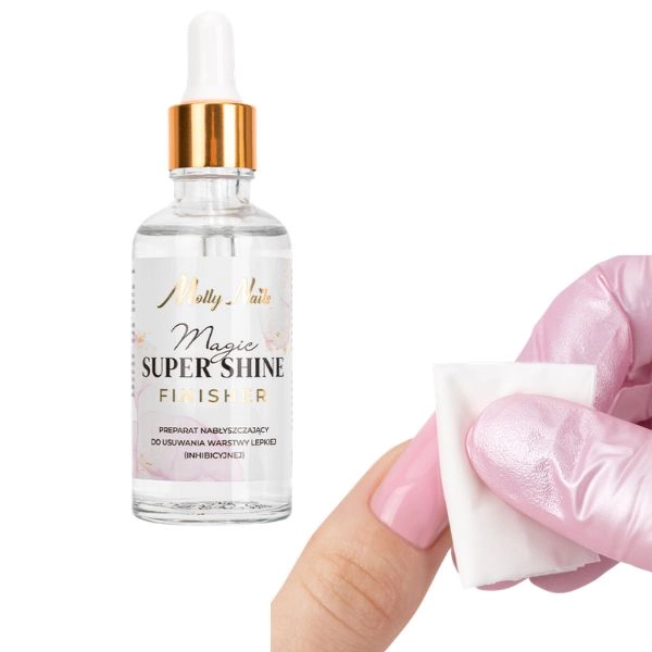 Molly Nails Magic Super Shine Finisher s pipetou, 50 ml