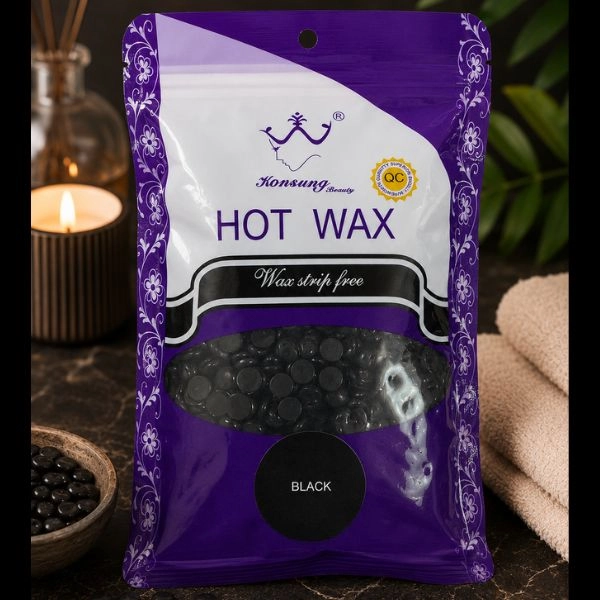 Kozmetický, depilačný vosk - perličky – Black, 100g