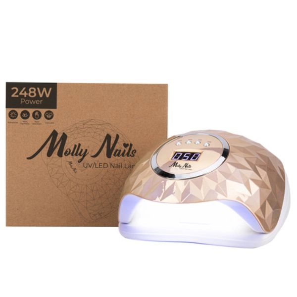 AlleLux Y13, UV/LED lampa 248W, zlatá
