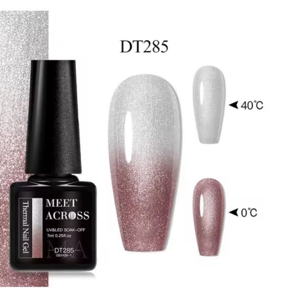 THERMO gél lak - Pink/White DT285, 7 ml