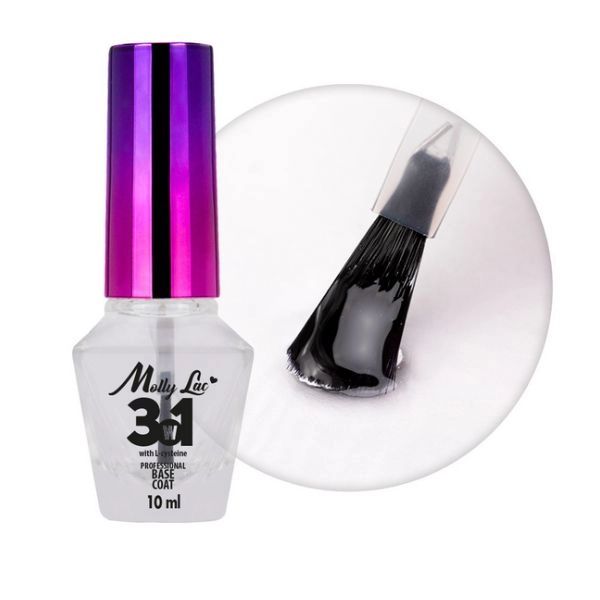 MollyLac Base Coat 3in1 - Clear, 10ml