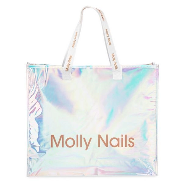 Molly Nails Premium Holo taška, biela