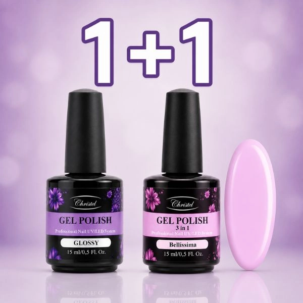 Christel Gél lak na nechty - Gel Polish Glossy 15ml + AKCIA Gél lak Bellissima 15ml ZADARMO