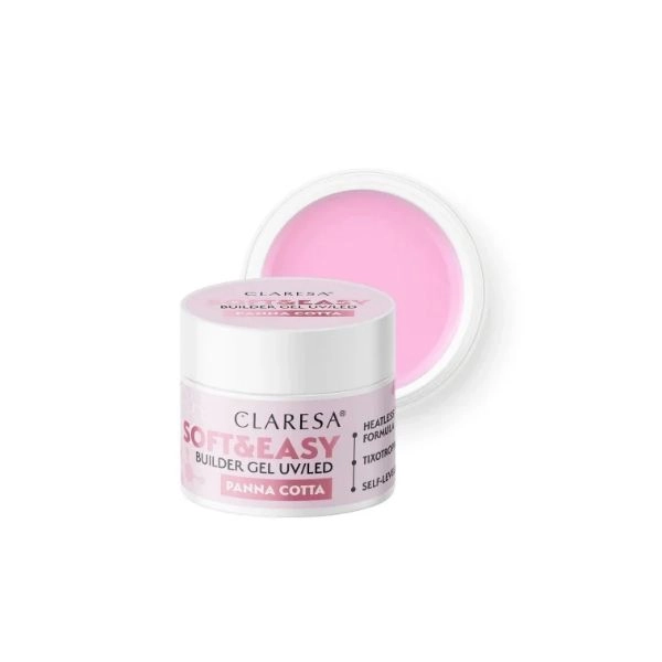 Claresa SOFT&EASY UV/LED builder gel - Panna Cotta, 12g