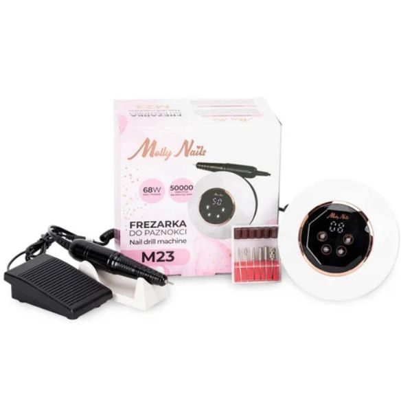 MollyNails 68W brúska na nechty M23 50 000 ot./min., biela
