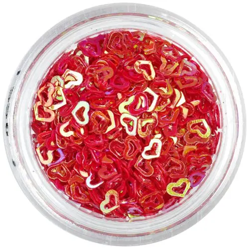 Ozdobné konfety - červené srdiečka