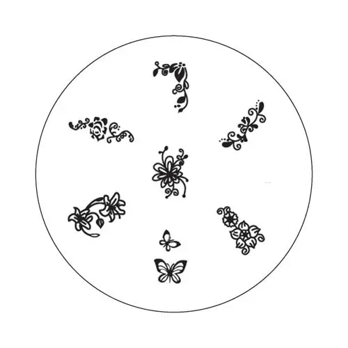 Kvetinová doštička na nechty M36
