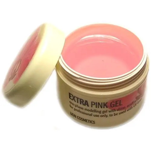 Modelovací UV gél Lion Cosmetics - Extra pink gel 40ml - jednofázový