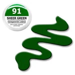 Farebný UV gél na nechty – EBD 91 Sheer Green 5g