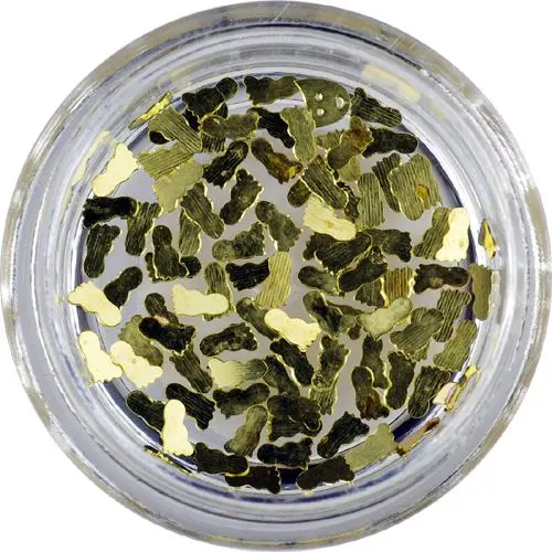 Kovové ozdoby na nechty - mini chodidlá