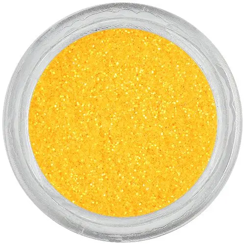 Žiarivo žltý ozdobný prášok s glitrami