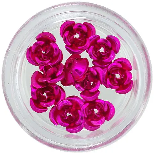 Dekorácia na nechty, 10ks - cyklámenové keramické ruže