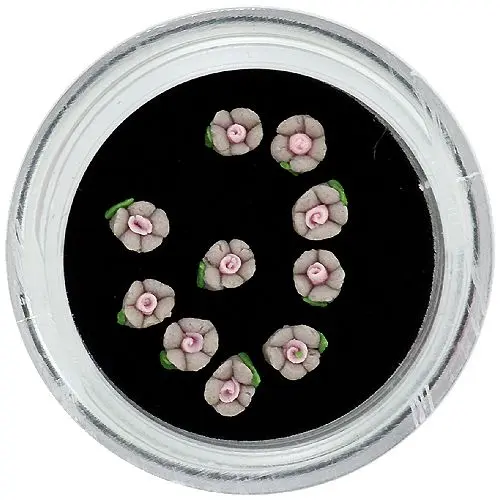 Kvietky z akrylu - svetlohnedá farba