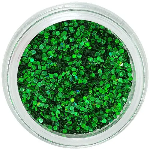 Smaragdovo zelené kolieska na zdobenie nechtov