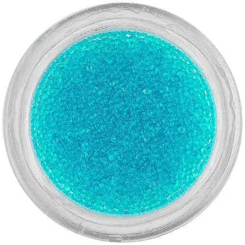 Azúrovo modré perly na nechty, 0,5mm