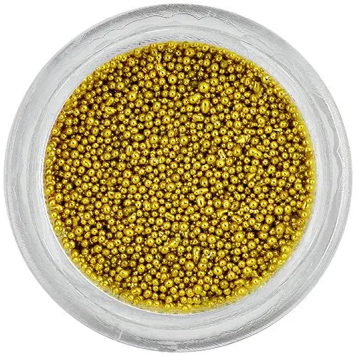 Zlatožlté perly na nechty, 0,5mm