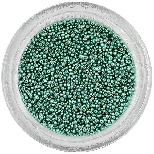 Perly na nechty 0,5mm - zelenošedé