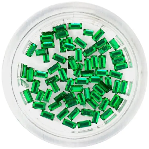 Ozdobné kamienky, obdĺžniky - smaragdovo zelené