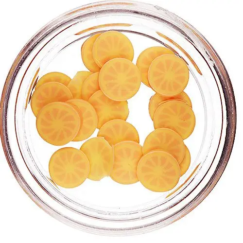 Fimo ozdoby - narezaný pomaranč, oranžový